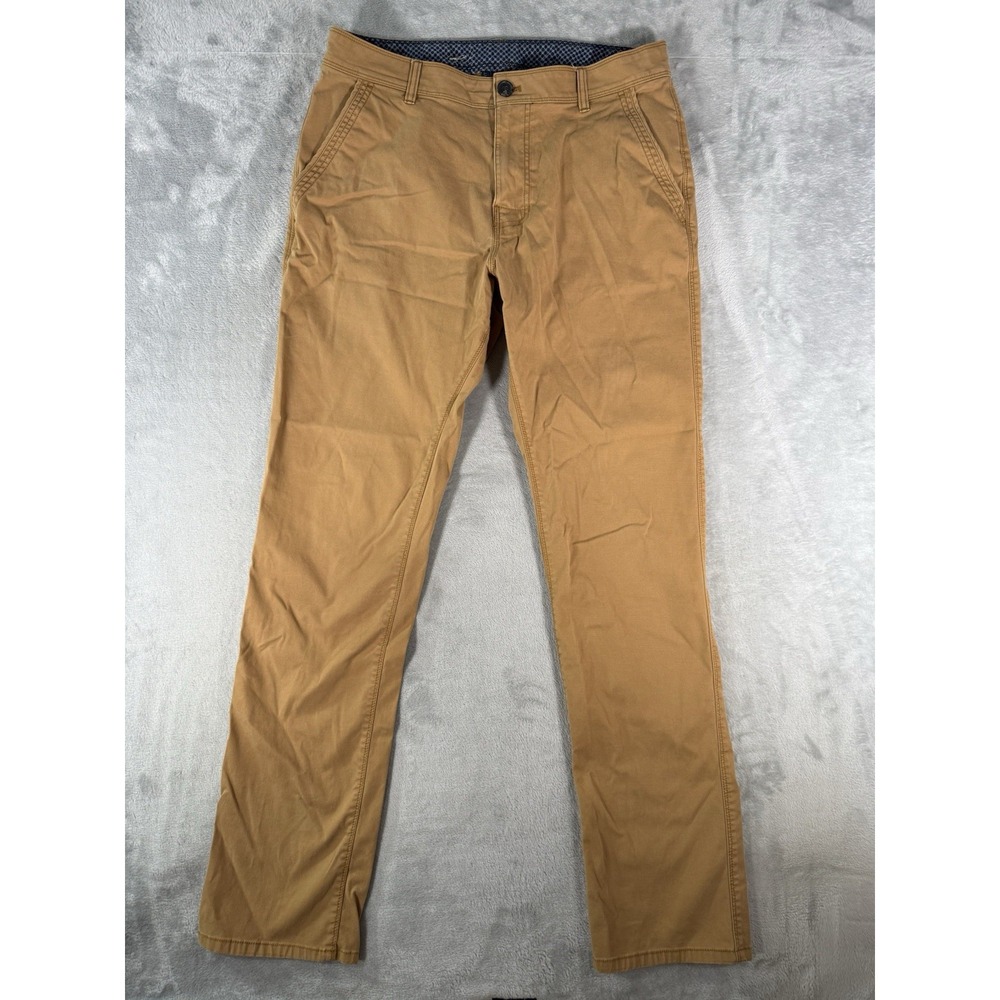 Prana Pants Mens 34 Brown McClee Straight Fit Chino 32.5" Inseam